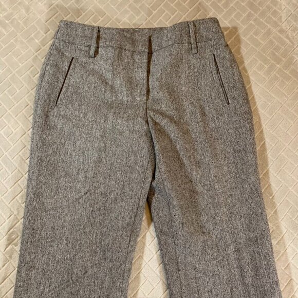 Dalia Womens 8 Wool Blend Dress Pants Neutral Gray Boot Cut Mid Rise Lined - Picture 2 of 11